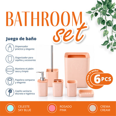 SET DE BAÑO CUADRADO (6PZA)