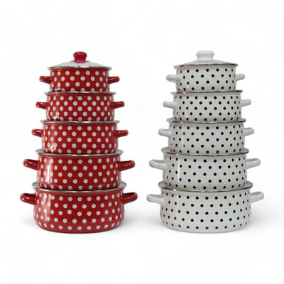 JGO DE OLLA ESMALTADA 5PZA 16/18/20/22/24 CM