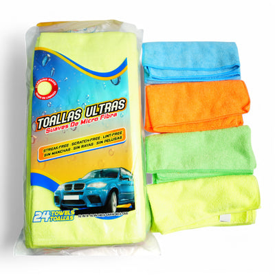 TOALLA MICROFIBRA 40X40CM (SET DE 24)
