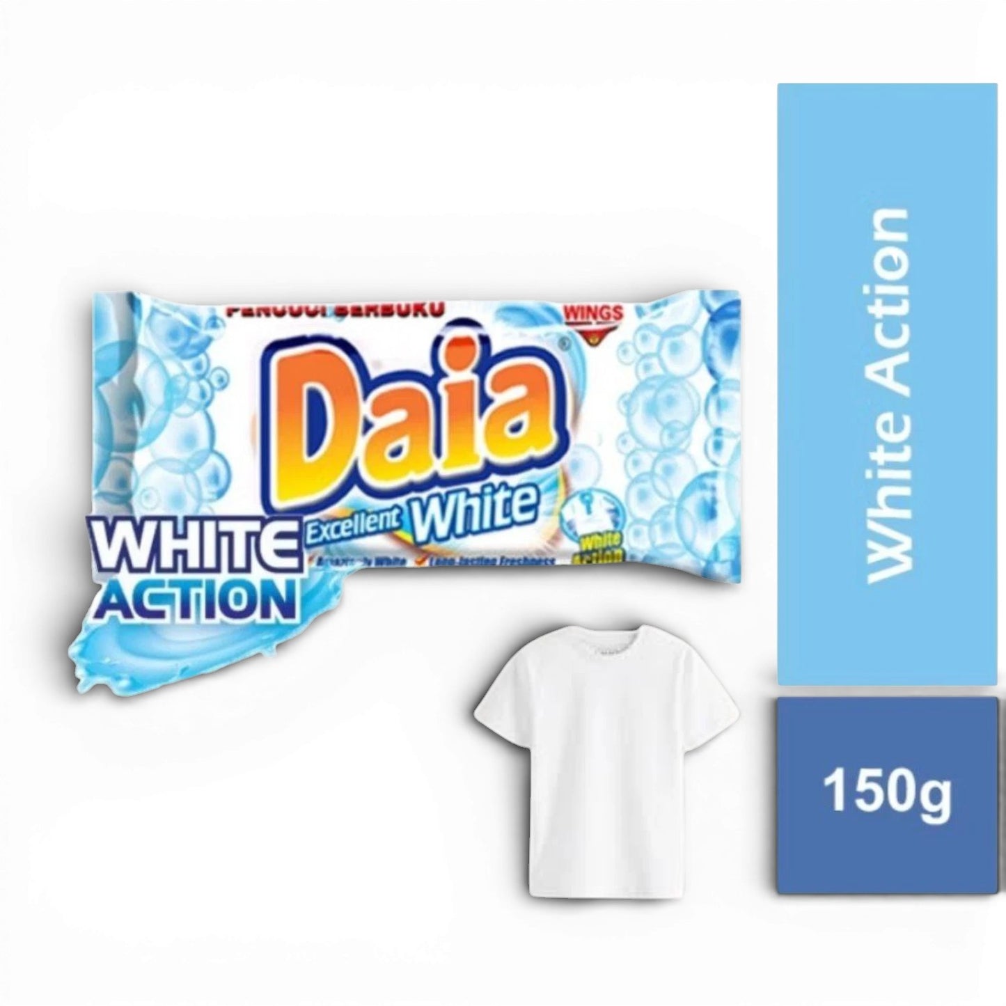 RETAIL-DAIA JABON P/ LAVAR ROPA BLANCO 150G (96 UNI)