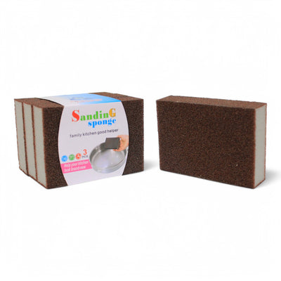ESPONJA C/LIJA 10X7X2.5CM (JGO D/3PZA)